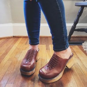 Mia Leather and Wooden Clogs: Beautiful!